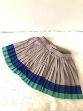 Tommy Girl Skirt Tommy Hilfiger Gray Teal Blue Striped Schoolgirl Mini Skirt XS
