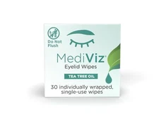 Tea Tree Eyelid Cleanser Wipes – 30 Single-Use Towelettes – Eyelash & Eyelid ...