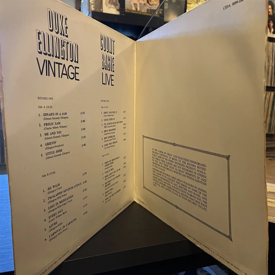 [JAZZ]~EXC 2 DOUBLE LP~DUKE ELLINGTON~COUNT BASIE~Vintage~Live~[1978]~SPAIN Impo - Image 3 of 4