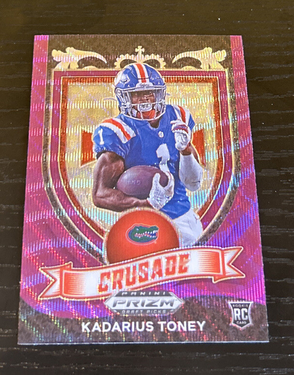 2021 Panini Prizm Draft Kadarius Toney Crusade Rookie Purple Wave Prizm