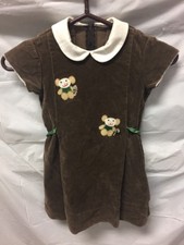Chocolate Soup Brown Dress Girls Sz 5 VINTAGE VTG
