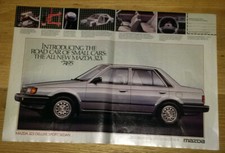 1986 Mazda 323 Deluxe Sports Sedan Vintage Magazine Centerfold Print Ad