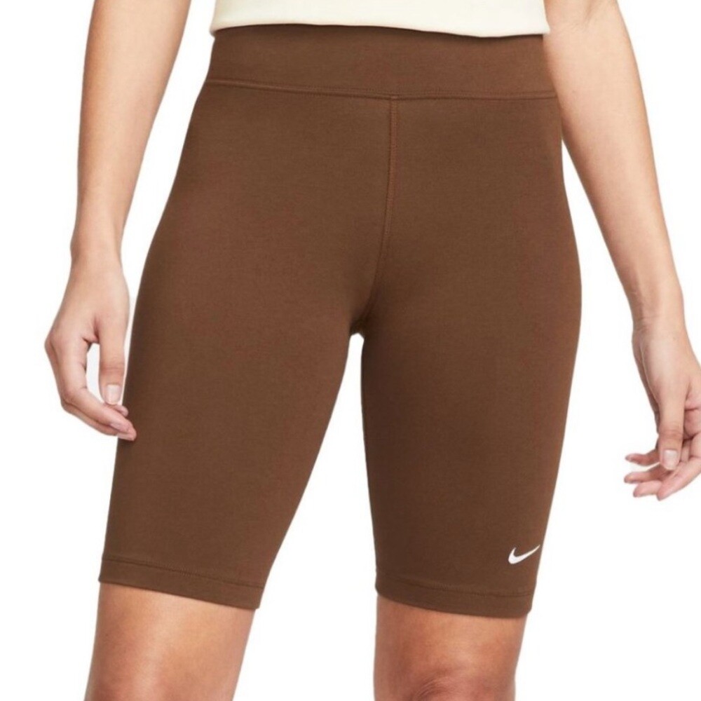 brown nike biker shorts