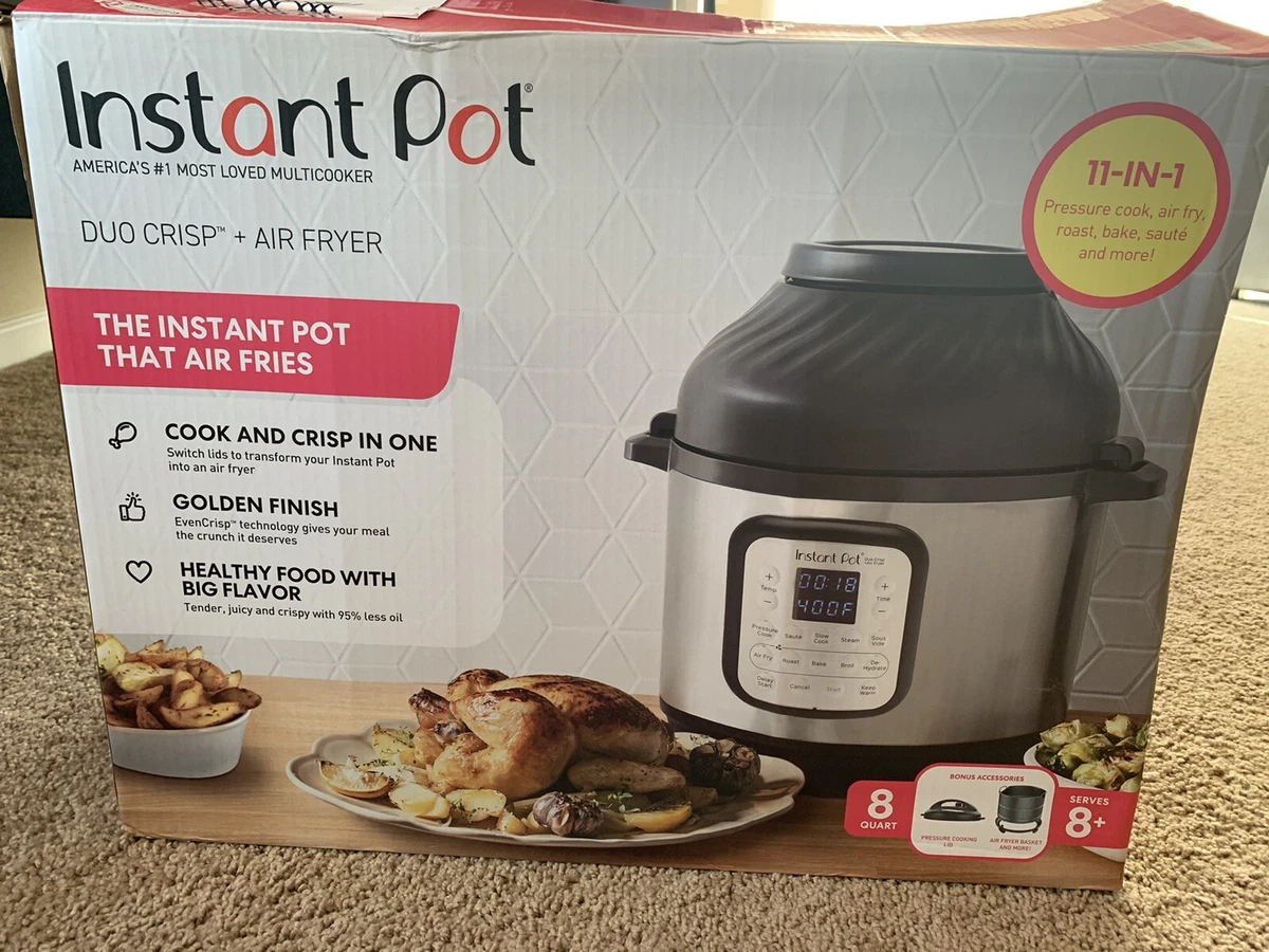 In-Box Instant Pot Duo Crisp + Air Fryer 8-qt 11 in 1 Pressure