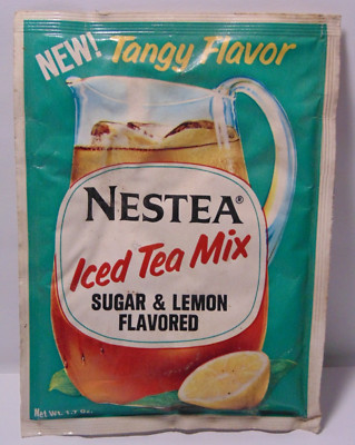 1960s Vintage Nestle Nestea Instant Ice Tea Mix Sugar Lemon NOS Unopened Sealed
