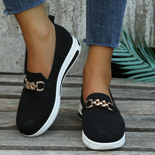 Womens Flat Loafers Trainers Pumps Slip On Casual Ladies Comfort Shoes Size3-8 - Picture 6 of 17