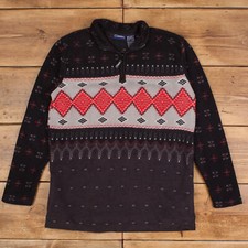 Vintage Catalina Fleece Jacket L Gorpcore 80s 1/4 Zip Black Womens Outdoor