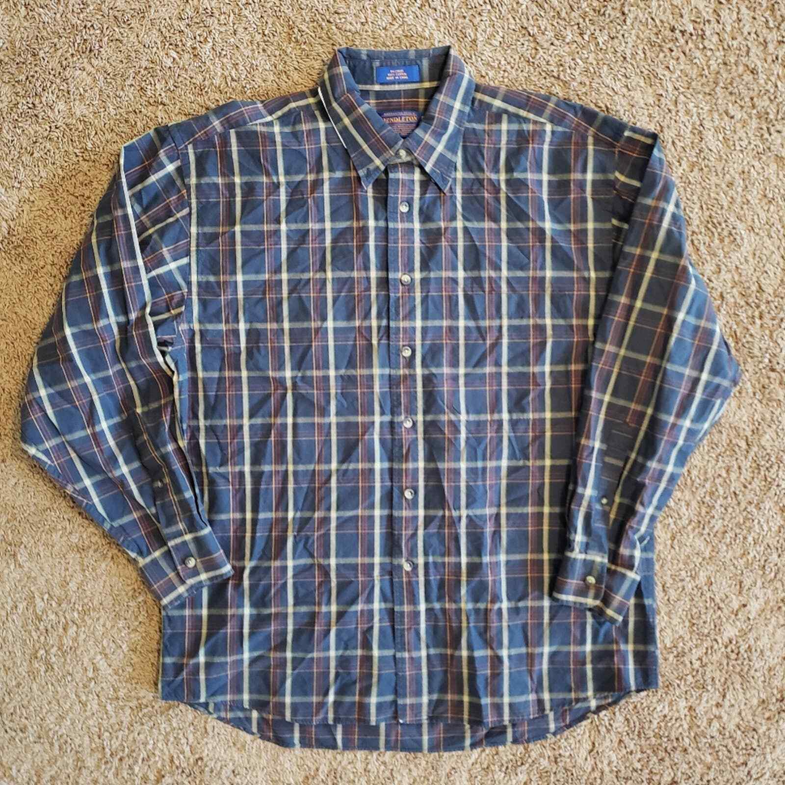 Pendleton button down long sleeve cotton plaid dr… - image 1