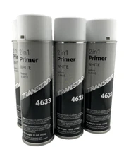 TRANSTAR 4633 - 2 in 1 PRIMER - WHITE 15oz. - 6 CANS - FREE SHIPPING