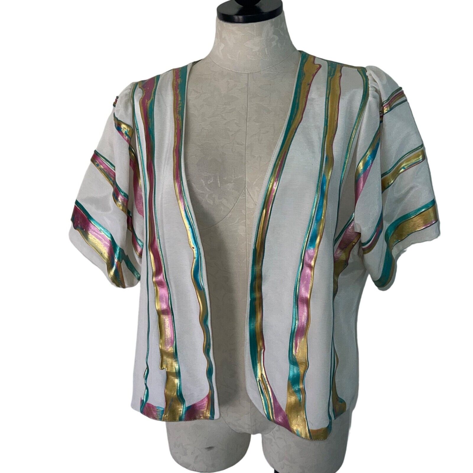 Terry Toni Vintage Womens Jacket Size Medium Whit… - image 1