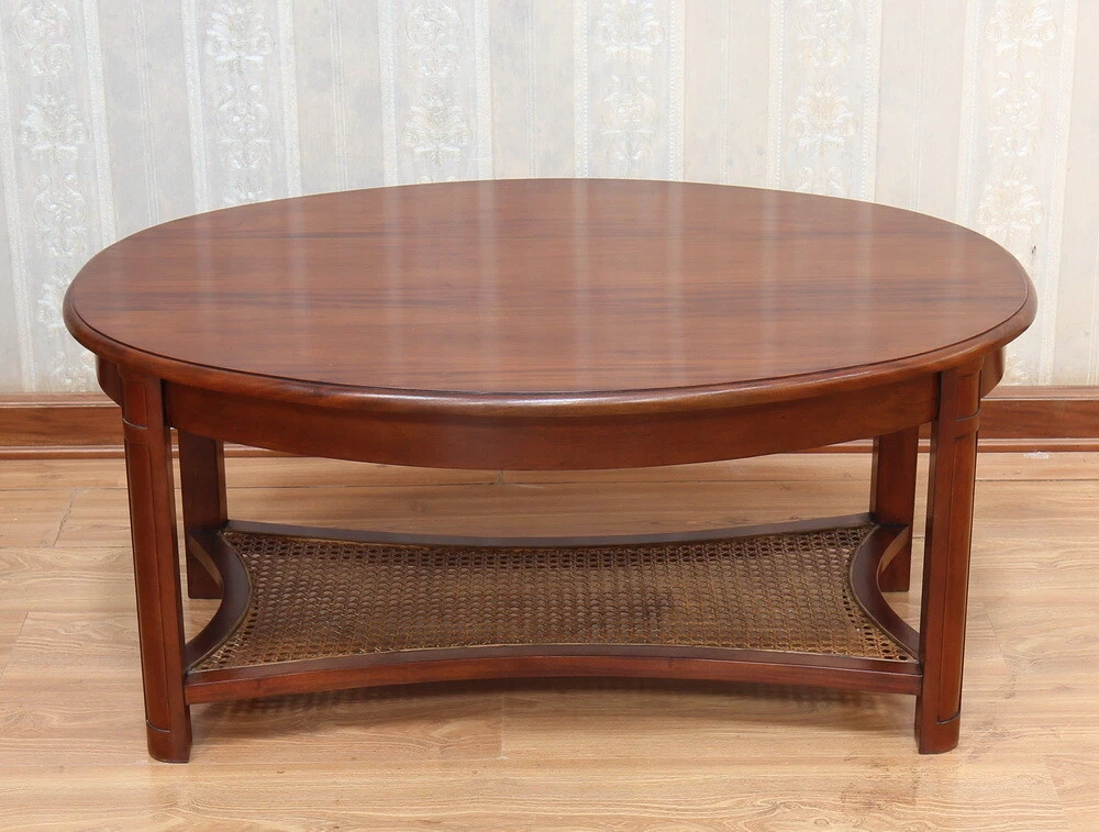 Oval mahogany cheap coffee table