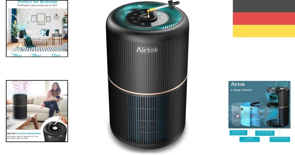 Luftreiniger, Luftreiniger Allergiker mit Aromatherapie, HEPA Luftfilter gege... - Bild 2 von 4