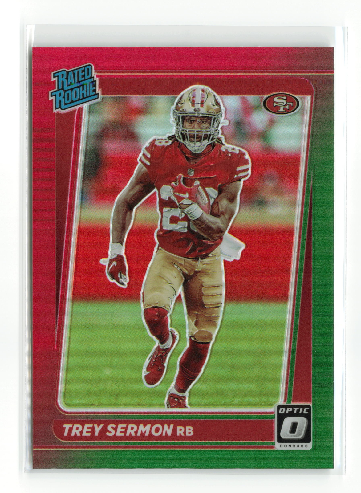 Trey Sermon Panini Donruss #P279 Optic Preview-Red/Green