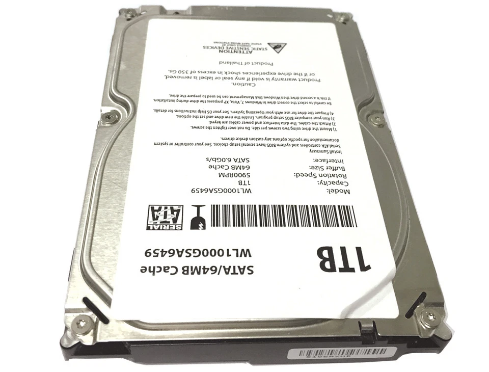WL 1TB 64MB Cache SATA III (6.0Gb/s) 3.5" Hard Drive -PC/CCTV DVR FREE SHIPPING - Image 3 of 4