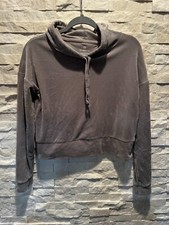 EUC Women's SO The Lounge Life Softest Hoodie L/S Cropped Gray Size Small