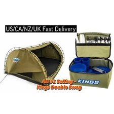 Adventure Kings Big Daddy Deluxe Double Swag Tent+ 37 Piece Picnic Cutlery Set