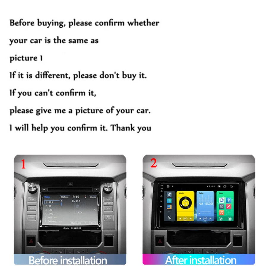 Android 10.1 Car Radio Stereo DVD GPS Player 1G+16GB For Toyota Tundra 2013-2020 - image 3 of 4