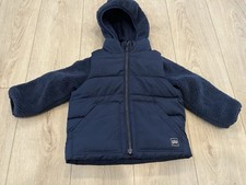 Baby Gap Size 3 Years Toddler Navy Blue Sherpa 2-In-1 Jacket