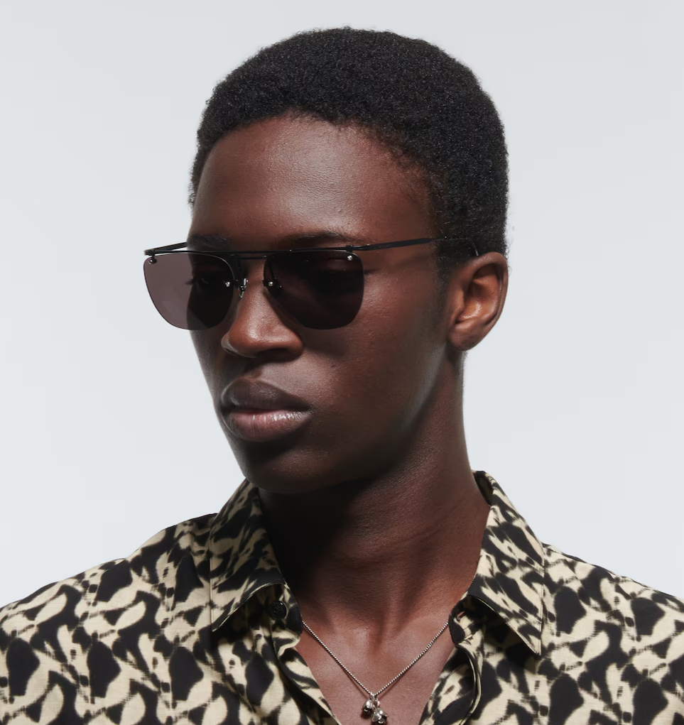 NUOVI OCCHIALI DA SOLE SL600 001 SAINT LAURENT UNISEX NERI OCCHIALI ROTONDI