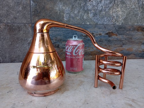 Old Stock in Copper Small Distillery Alembic Still Moonshine or Essential Oils