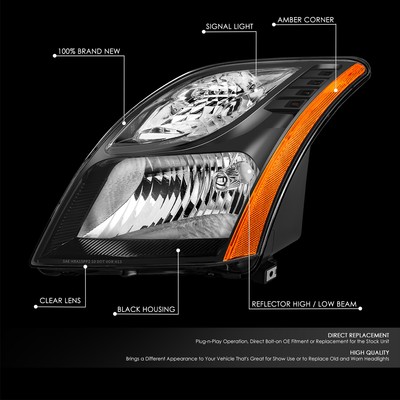 OE Style Right Side Chrome Headlight Lamp for Nissan
