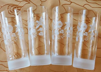 Kristallgläser Kolibri Hummingbird von Avon 4 Longdrink Gläser eismatt. glänzend