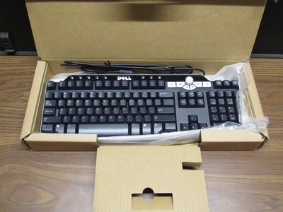 NEW Dell Enhanced Multimedia Keyboard Wired USB 0N6250 Model SK-8135 w/palm rest