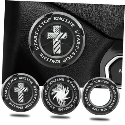 Cool Cross Car Start Button Cover - Rotary Engine Push to Start Button Cover