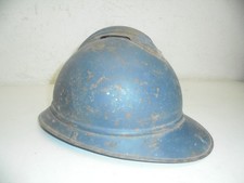 1wk Stahlhelm Frankreich Original Lackiert Adria Blau  Ungereinigter Fundzustand