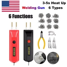 Cordless 100W Plastic Welder Gun Hot Stapler for Car Bumper Repair 3-5s Heat Up