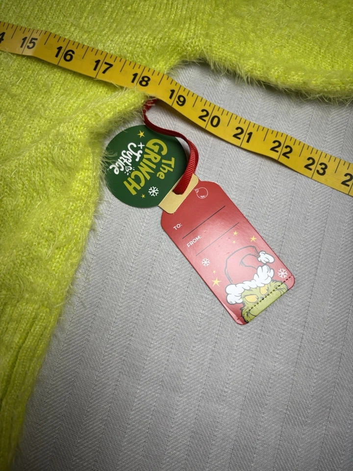 Suéter con Capucha The Grinch By Justice Girls S (7/8) Verde Lima 65% Nylon 35% Acr Foto 4 de 4