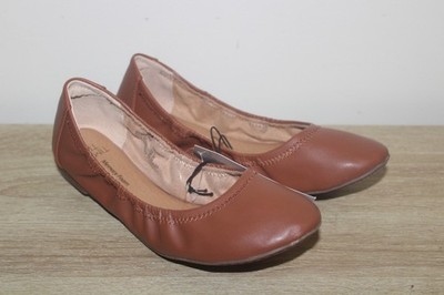 Time And Tru Scrunch Ballet Flats in Cognac Women's Shoes