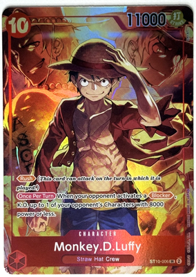 One Piece TCG Monkey D Luffy ST10-006 SR Treasure Booster Set Promo One Piece TCG Monkey D Luffy ST10-006 SR Treasure Booster Set Promo