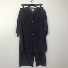 VTG NATORI II Colorful Design Women  s Medium Pajama Comfort Set Lounge Sleep