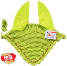 Zainee Sports Horse Bonnet NEON YELLOW Horse Full