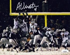 ADAM VINATIERI AUTOGRAPHED NEW ENGLAND PATRIOTS SNOW KICK 8x10 PHOTO JSA