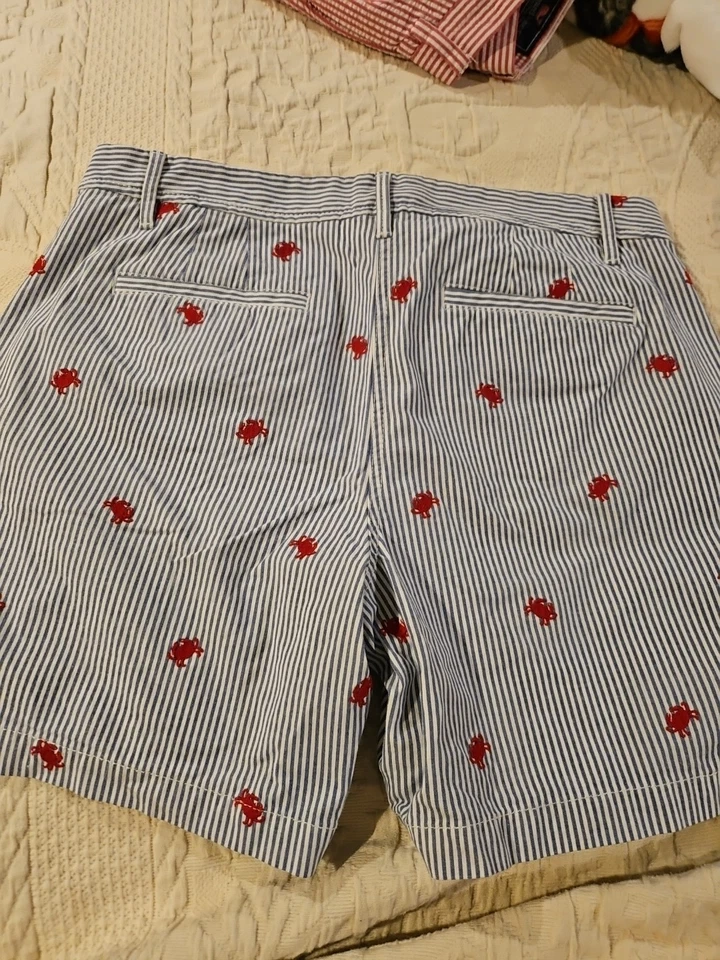 Pantalones Cortos Chinos Talbots Girlfriend Náuticos Bordados Rojos Elásticos Talla 8 Reg Foto 3 de 3