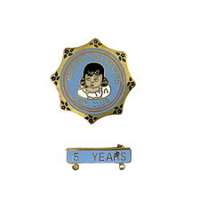 Madame Alexander Doll Club Vintage Lapel Pin Enamel Gold Plated