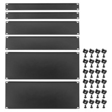 6 Pcs 1U,2U,4U Blank Panel Metal Rack Mount, 19 Inches, Filler Panel Mount Sp...
