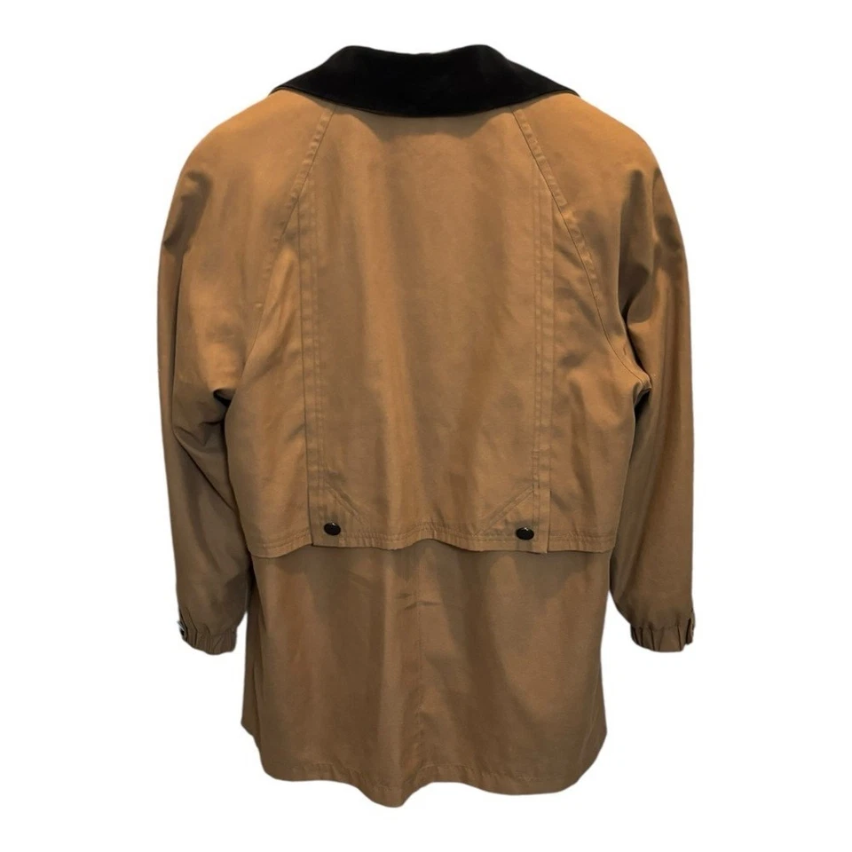 Jaqueline Ferrar Womens Brown Barn Coat Chore Jacket Size L Black Velvet Collar - Image 3 of 4