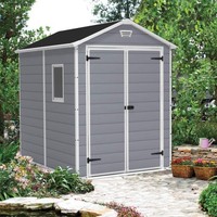 Keter Manor Grey Garden Shed 6x8ft Outdoor Storage
