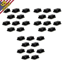 30Pcs Wire Clip Black Car Tie Rectangle Cable Holder Mount Clamp Self Adhesive D