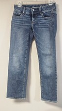 American Eagle Artist Straight Leg Blue Denium Jeans Juniors Size 00