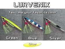 Free Shipping On$100 LURVENIX Slow Pitch Saltwater Fishing Lure Flat Jig40g-200g