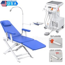 Dental Portable Mobile Delivery Unit Cart Air Compressor Suction Chair 4 Hole