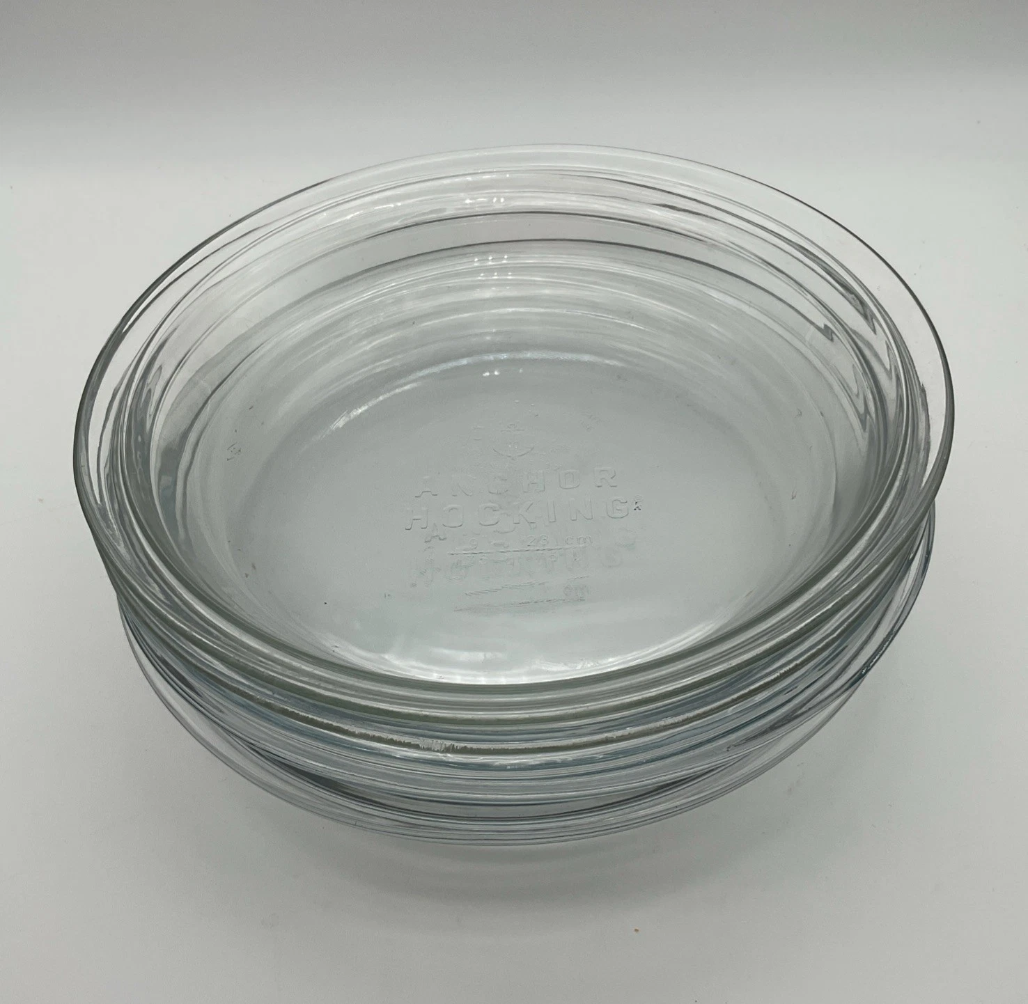 Set of 5 Anchor Hocking and Pyrex Pie Dishes 9” Made in the USA