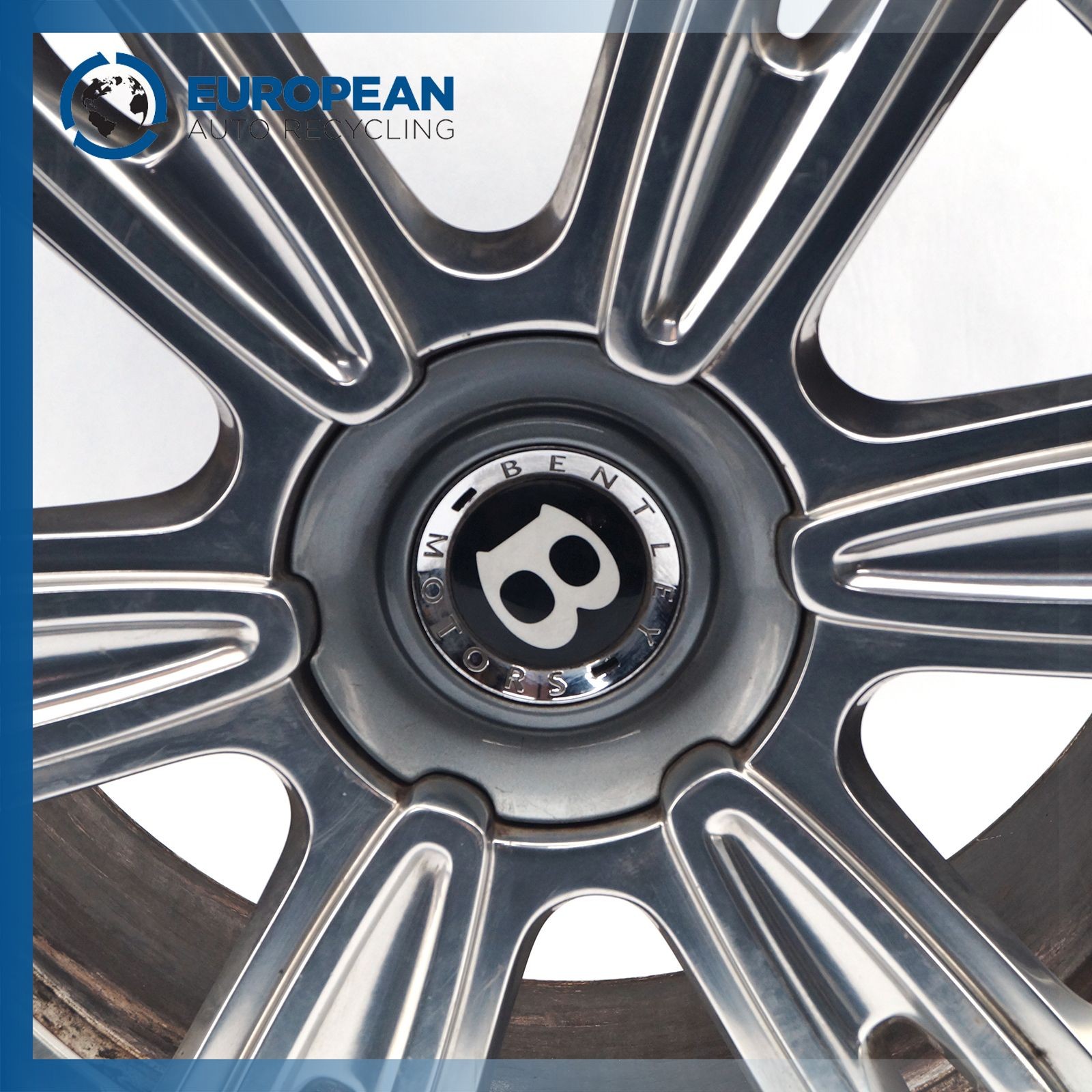 12-15 BENTLEY CONTINENTAL GT 21x9.5 Wheel Rim - OEM CHROME (rash) 3W0601025CE