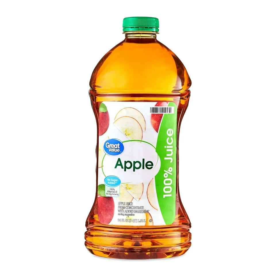 (2 pack) Great value 100% Apple Juice, 96 fl oz........ - Image 2 of 4