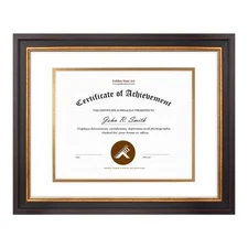 11x14 Document Frame for 8x10 DiplomaCertificatePicture Includes White Over Doub
