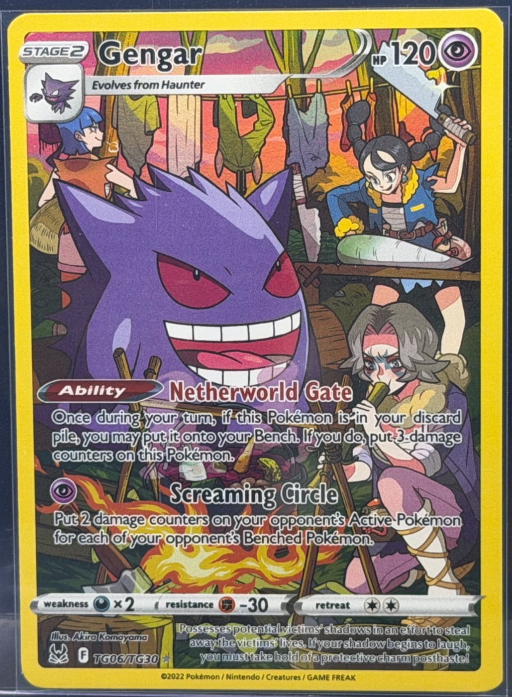 Pokemon Gengar Holo Ultra Rare SWSH11: Lost Origin Trainer Gallery TG06/TG30 NM